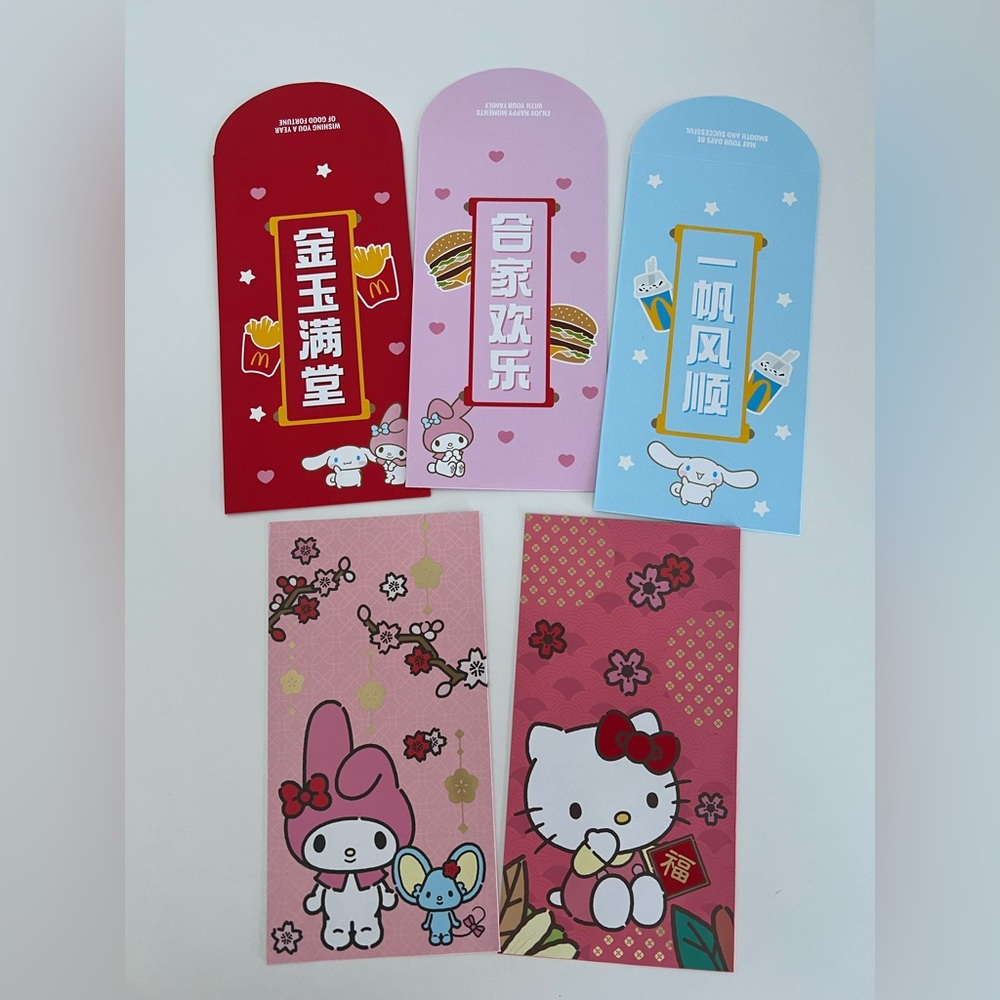 Sanrio Mcds Lucky Money Envelopes Red Packets